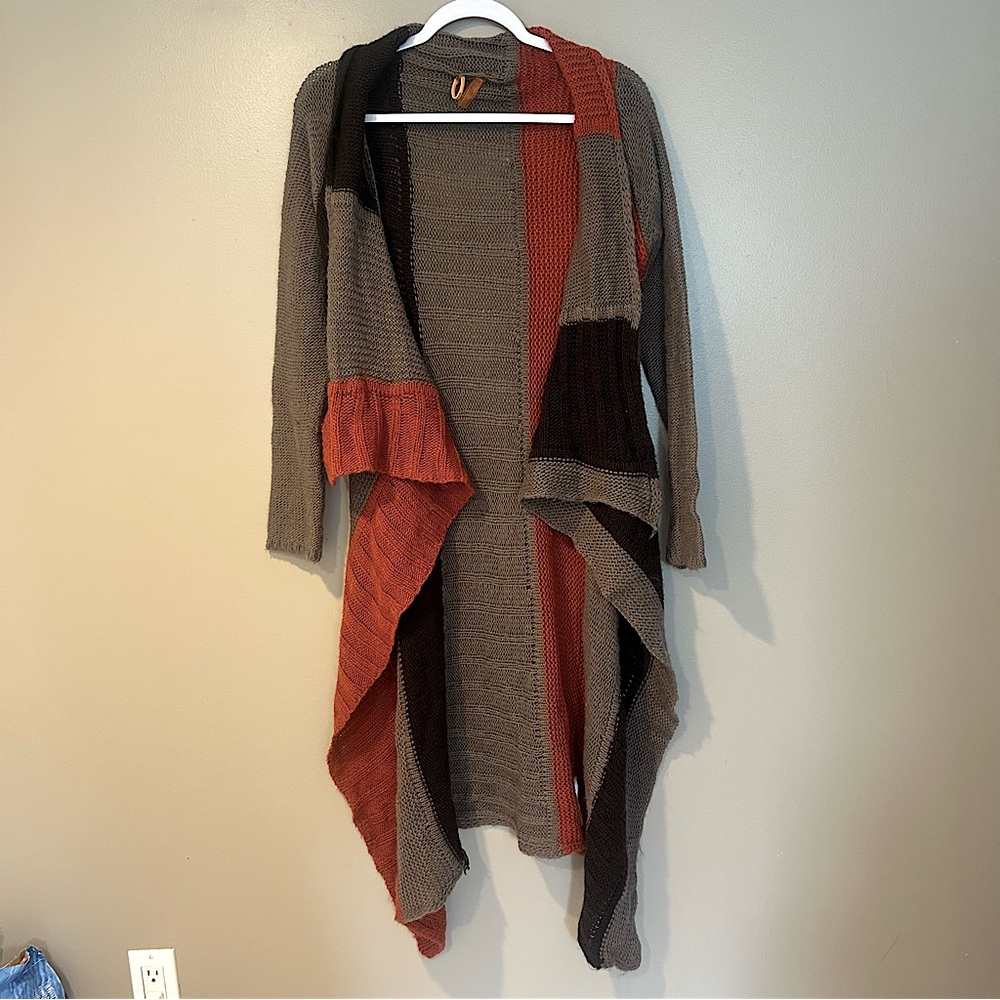 colourblock patchwork whkmsical boho wool knit Cardigan cottagecore granola